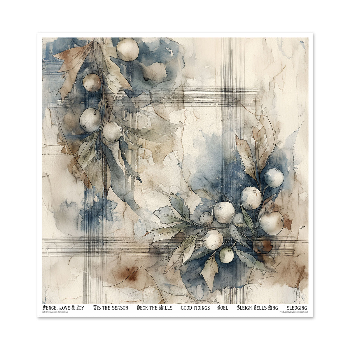 Paperisetti Winter's Tale in Blue 30 x 30cm | ITD Collection