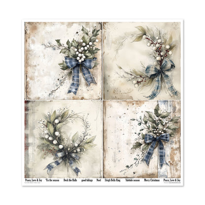 Paperisetti Winter's Tale in Blue 30 x 30cm | ITD Collection