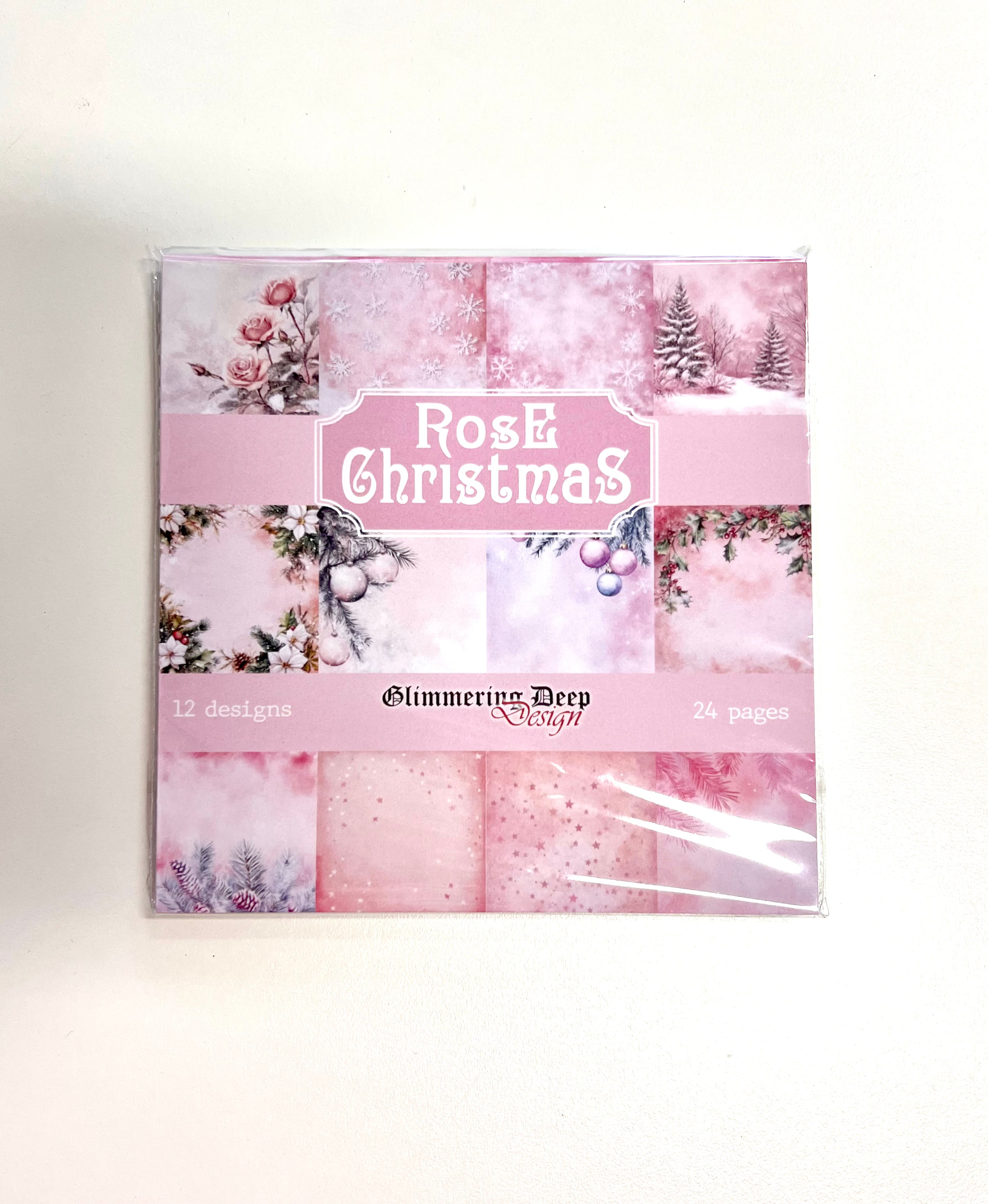 Paperit askarteluun Rose Christmas Christmas 15x15 | Glimmering Deep