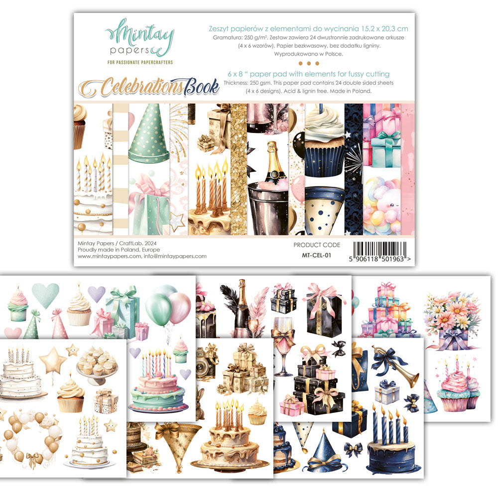 Paperilehtiö Celebrationsbook 15x20cm 24kpl Mintay Papers