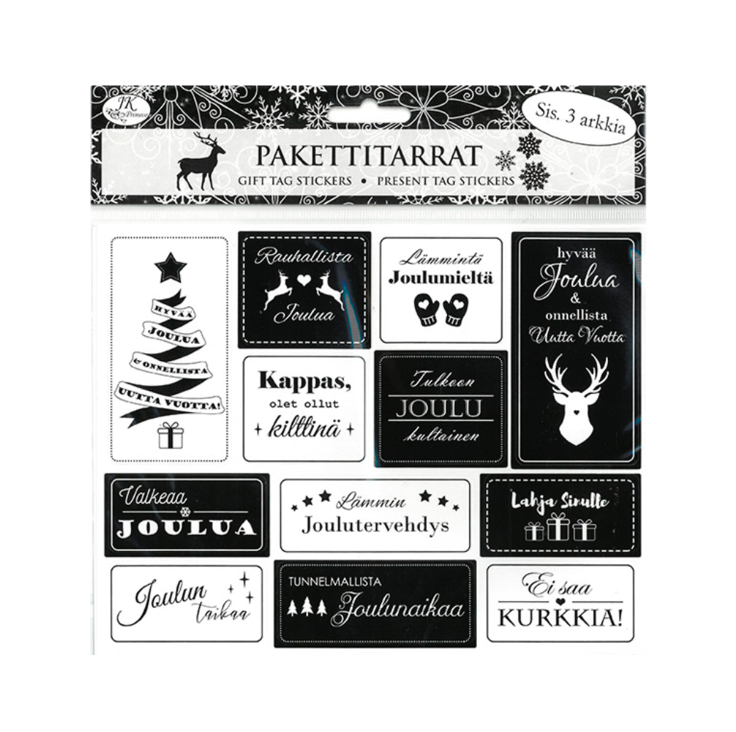 Pakettitarrat Ei saa kurkkia! 3 arkkia | JK Primeco