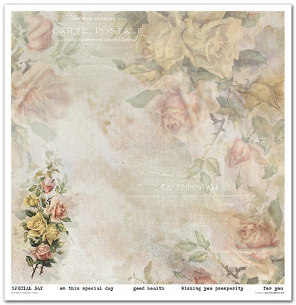 Paperisetti Flower Post - Rose 30 x 30cm | ITD Collection