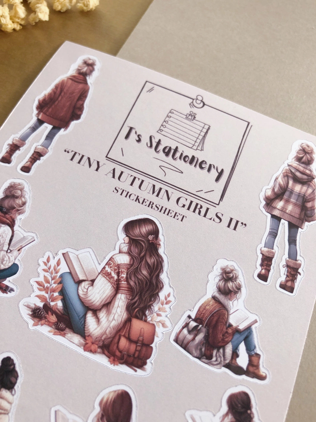 Sticker sheet Autumn Girls II | T's Stationery