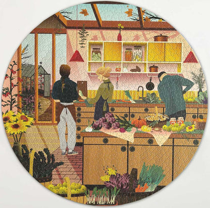 Round puzzle 1000 pieces Van Life | Vissevasse