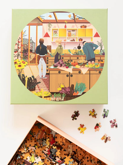 Round puzzle 1000 pieces Van Life | Vissevasse