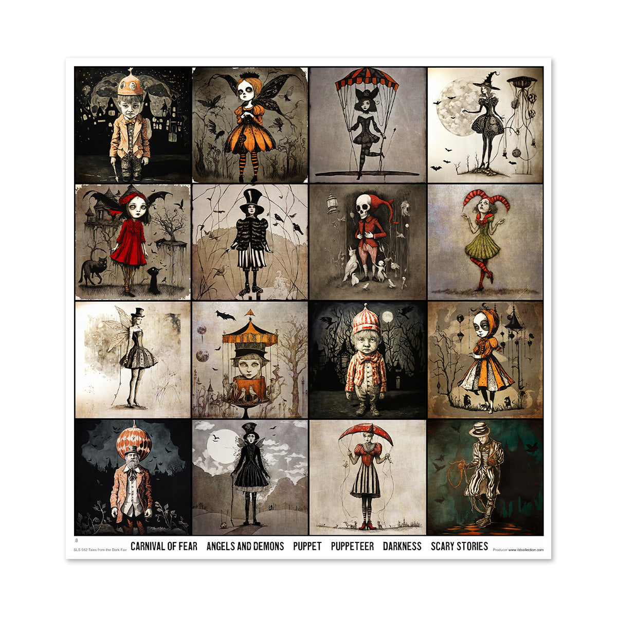 Paperisetti Tales from the Dark Fair 30 x 30cm | ITD Collection