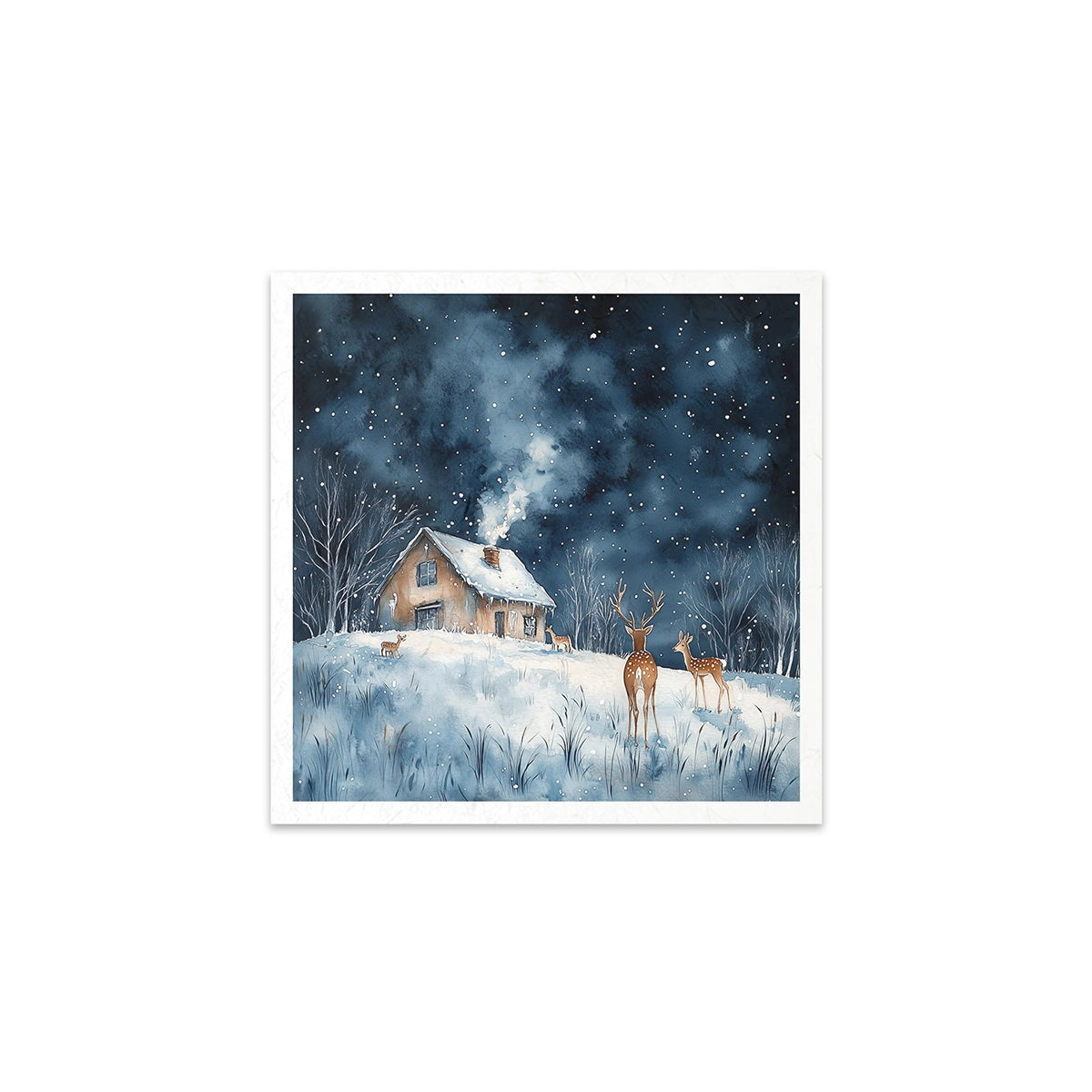 Riisipaperisetti Winter Night 15 x 15cm | ITD Collection