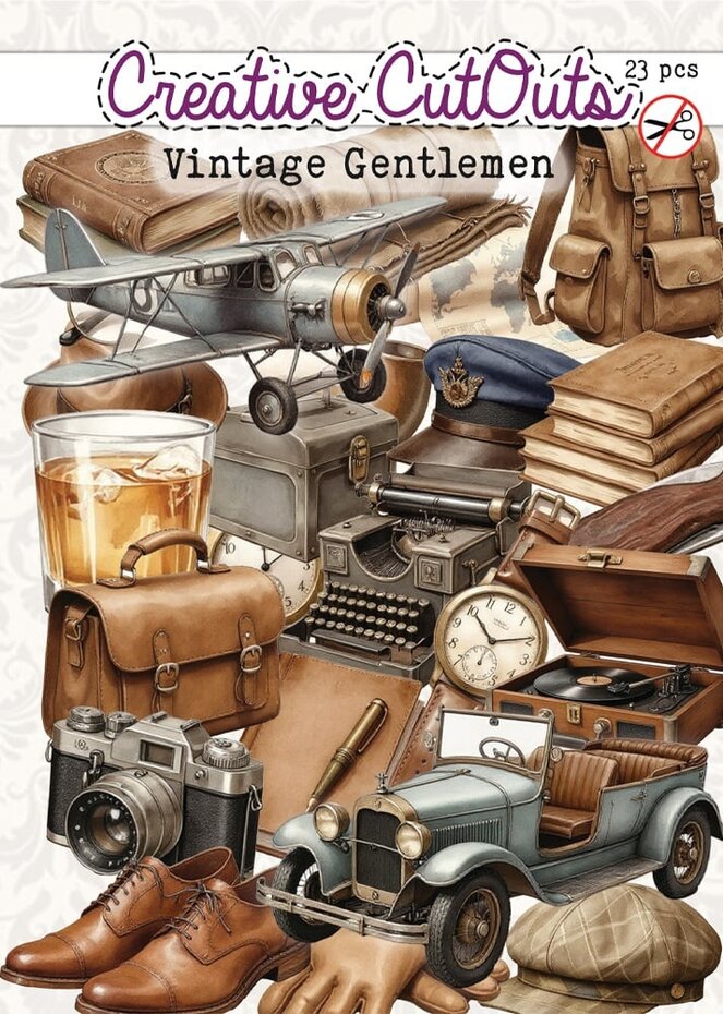 Die Cuts Vintage Gentlemen | Creatief Art
