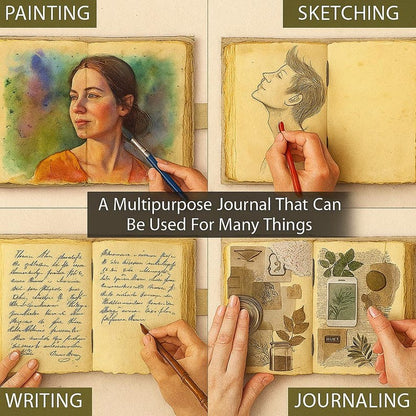 Vintage Leather Journal Notebook Leather Diary Compass | Craft Junky Store