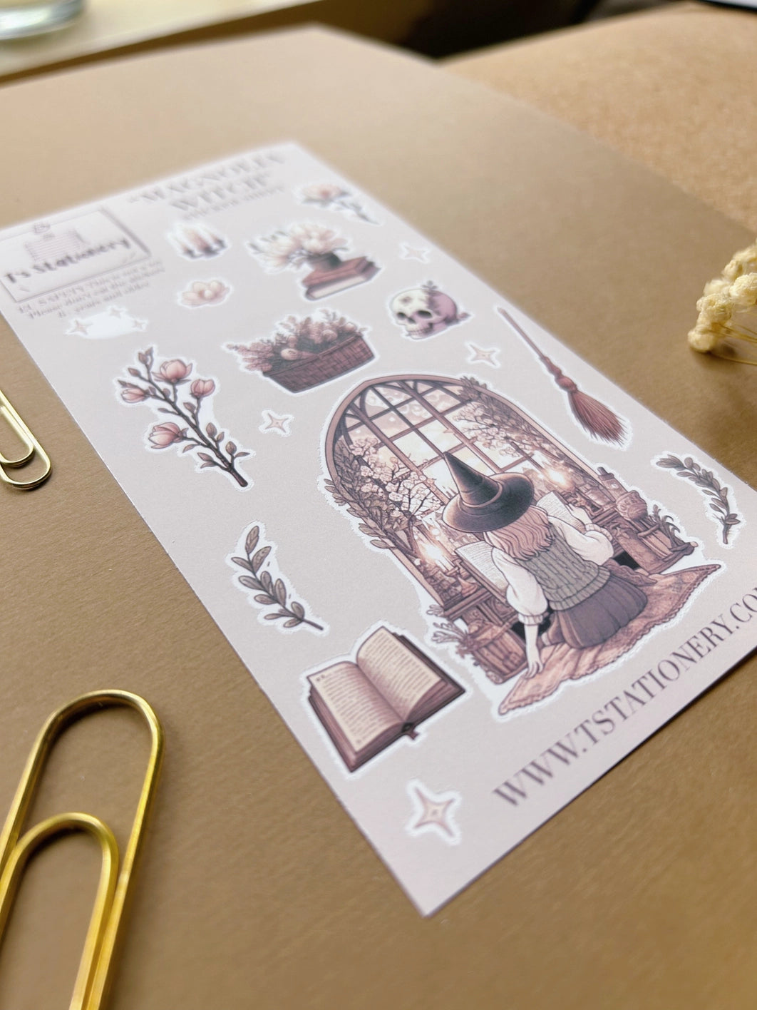 Sticker sheet washi stickers Romantic Peonies | T's Stationery