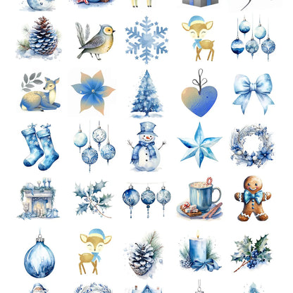 Tarra-arkki Blue Christmas | Sticker Varia