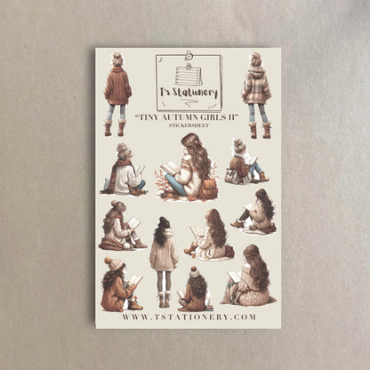 Sticker sheet Autumn Girls II | T's Stationery