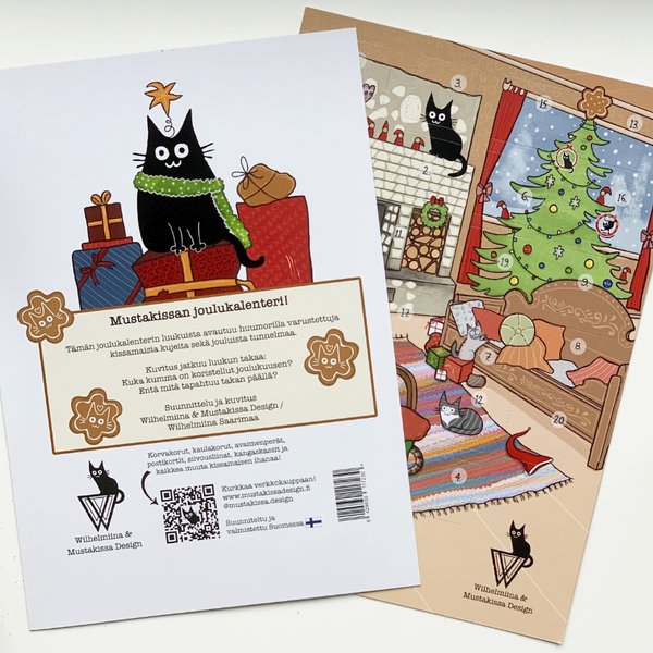 Mustakissan Joulukalenteri 2024 | Mustakissa Design