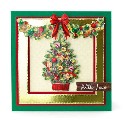 3D paperiaskarteluun Christmas Floral Die Cut Decoupage | Katy Sue Designs