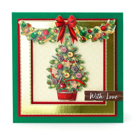 3D paperiaskarteluun Christmas Floral Die Cut Decoupage | Katy Sue Designs