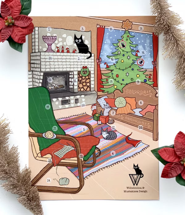 Mustakissan Joulukalenteri 2024 | Mustakissa Design