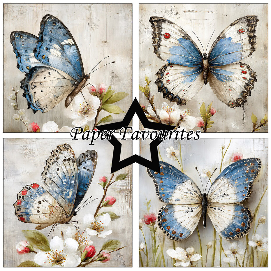 Paperikko Grunge Butterflies 15x15 | Paper Favourites