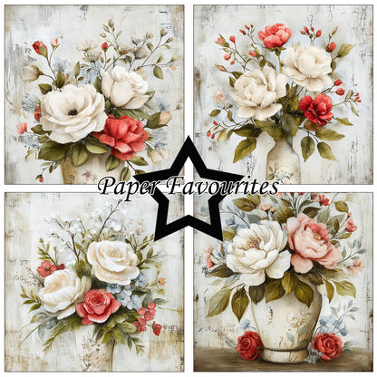 Paperikko Grunge Floral 15x15 | Paper Favourites