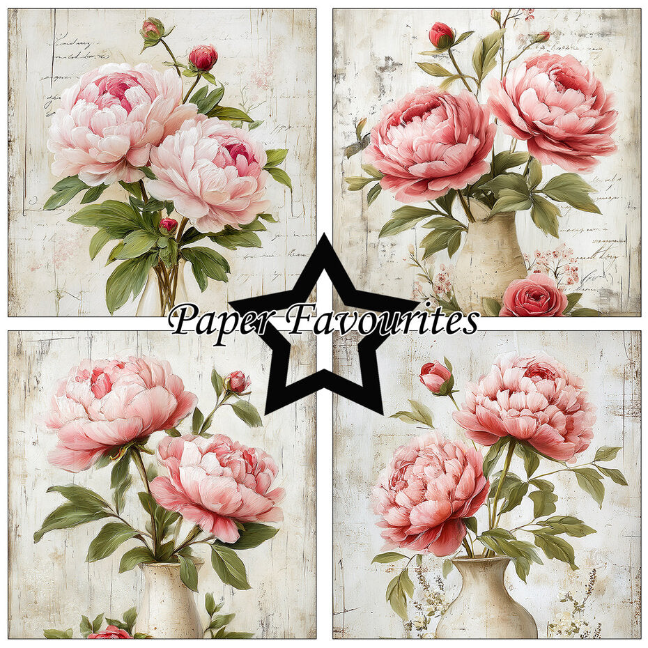 Paperikko Grunge Floral 15x15 | Paper Favourites