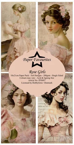 Kapea paperisetti Rose Girls | Paper Favourites