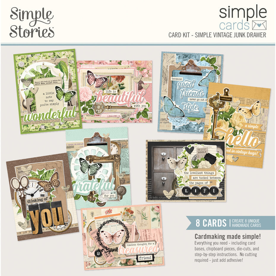 Korttiaskartelusetti Vintage Junk Drawer Simple Cards Kit | Simple Stories