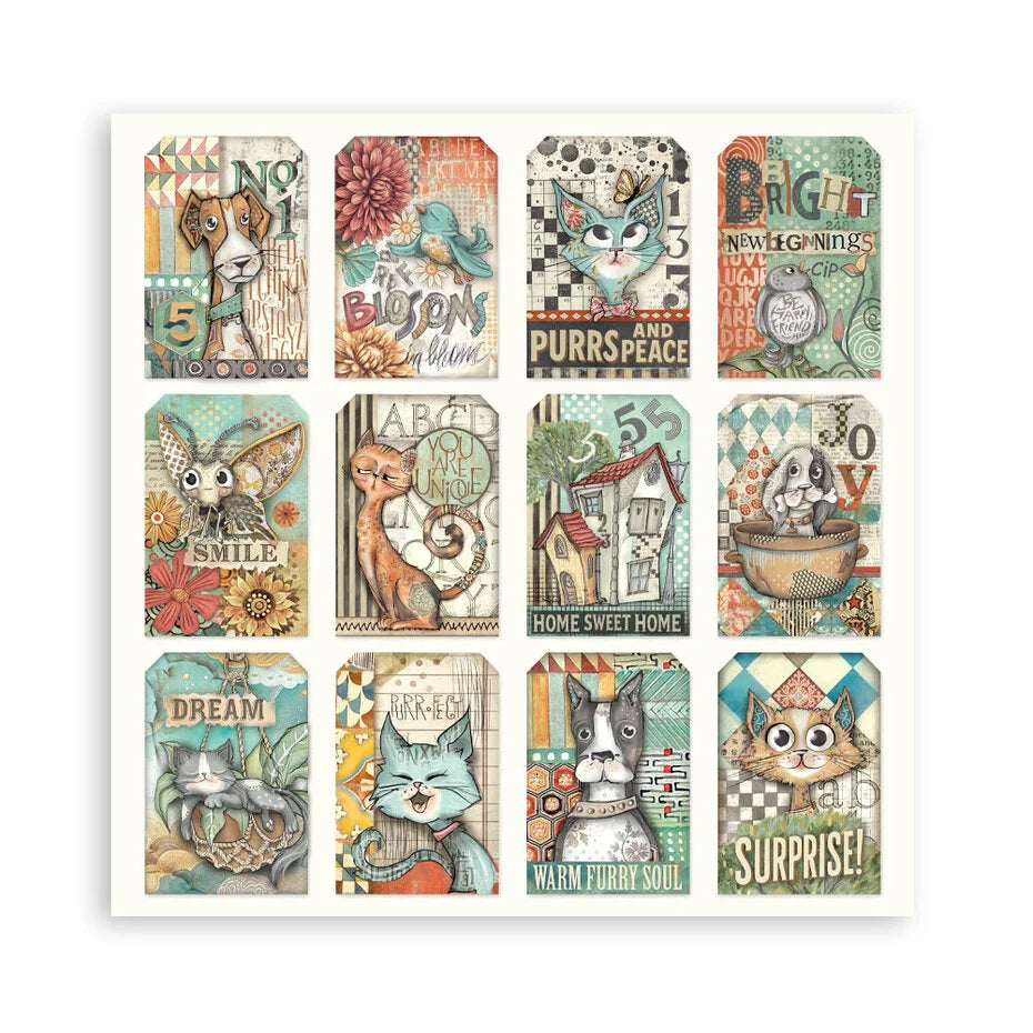 Paperikko Furry Friends 20x20 maxi | Stamperia