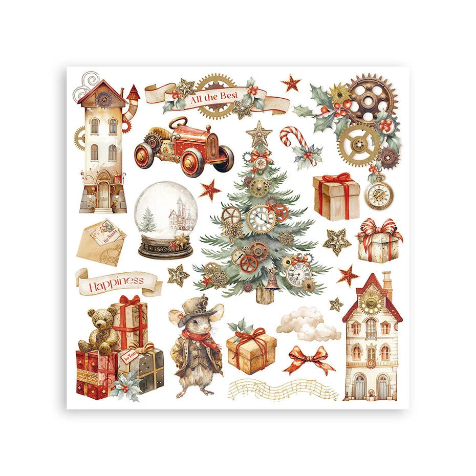 Raaputettavat siirtokuvat Gear up for Christmas | Stamperia