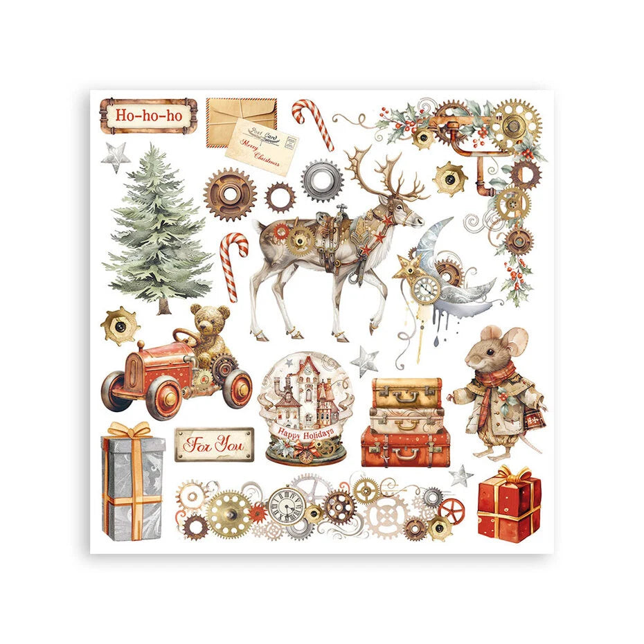 Raaputettavat siirtokuvat Gear up for Christmas | Stamperia