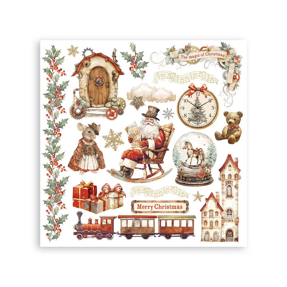 Raaputettavat siirtokuvat Gear up for Christmas | Stamperia