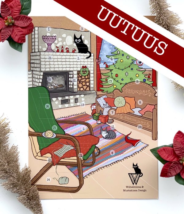 Mustakissan Joulukalenteri 2024 | Mustakissa Design